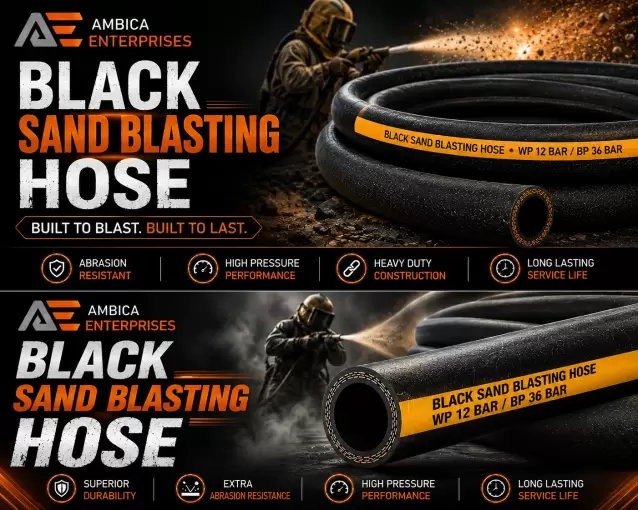 Professional-Grade Black Sand Blasting Hose - Image 2
